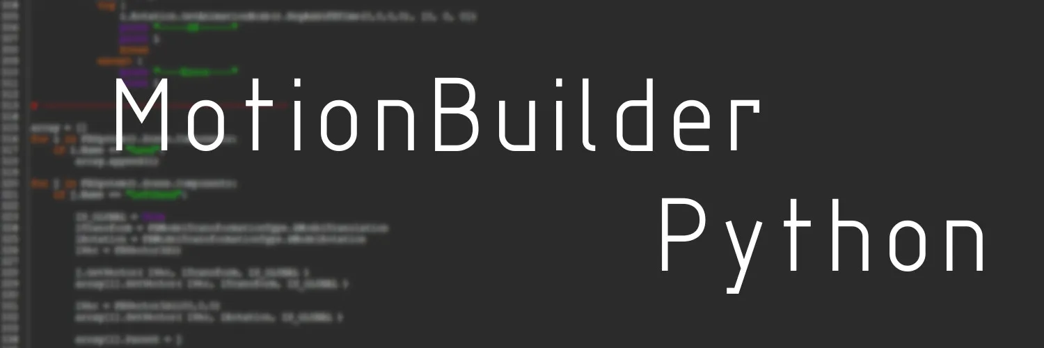 Python for MotionBuilder