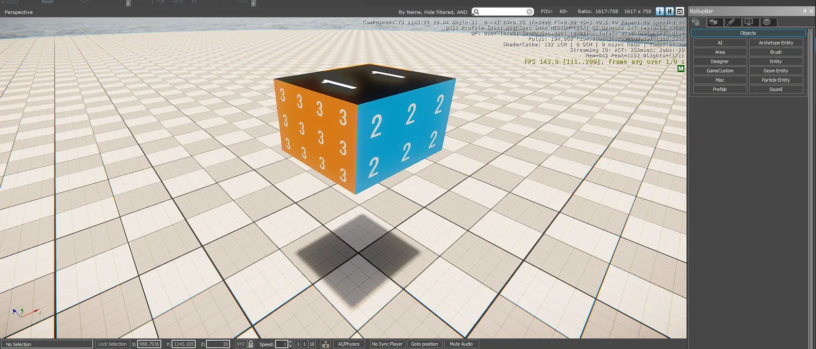 【CryENGINE】インポート・衝突判定について（2）